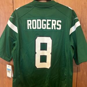 Men's New York Jets Aaron Rodgers Nike Gotham Green Game Jersey Size M N…